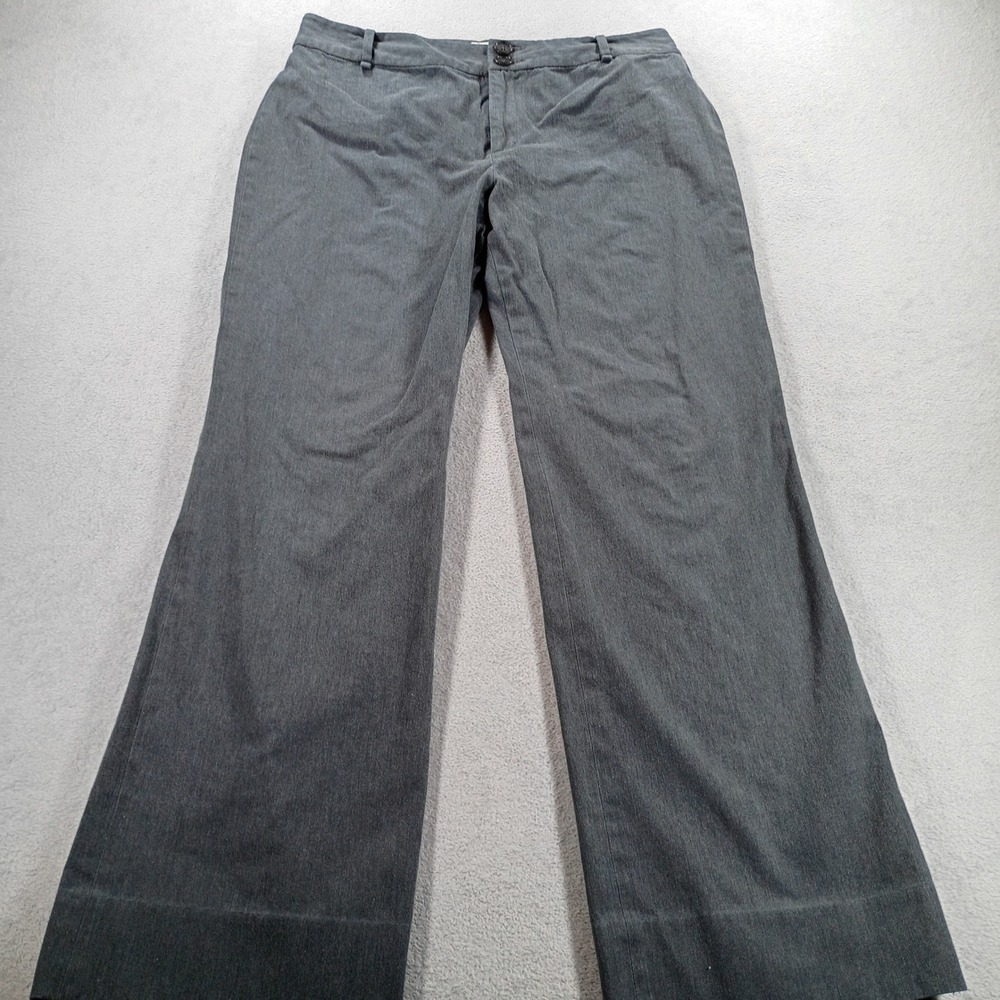 Banana Republic Womens Stretch Wide Leg Dress Pants Gray 12 Career Wear